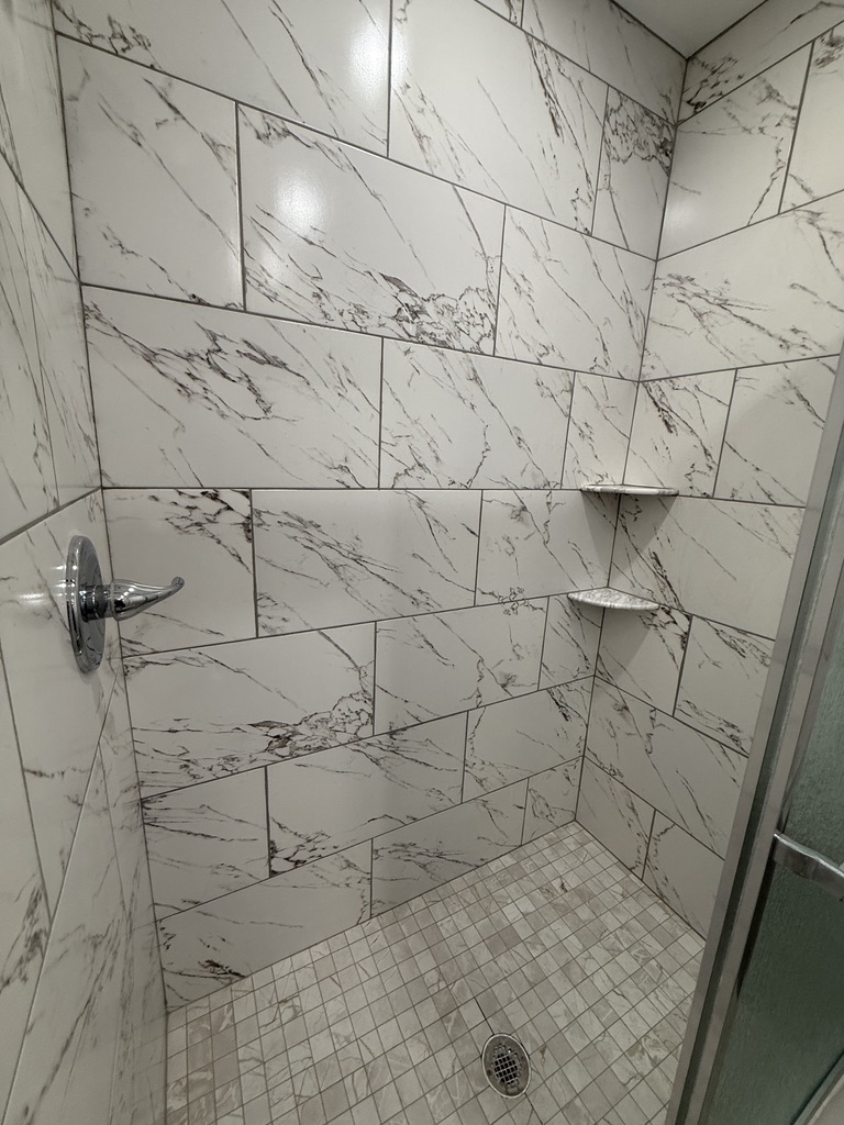 Custom Shower with Built-In Niches