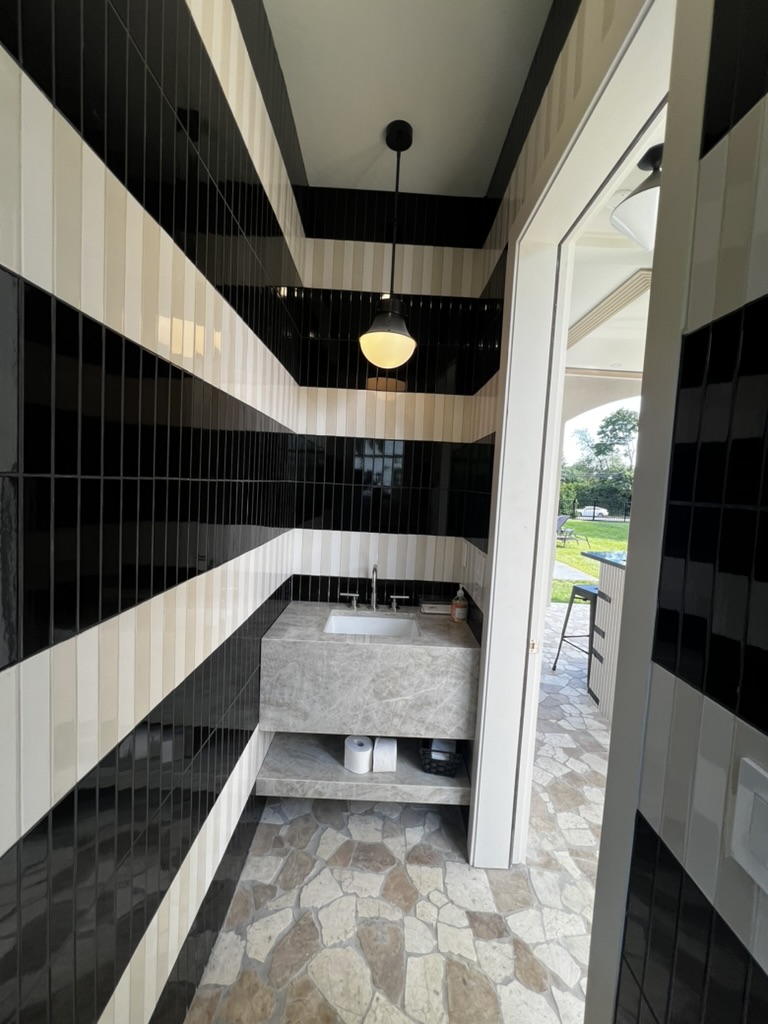 Designer Bathroom with Statement Tile